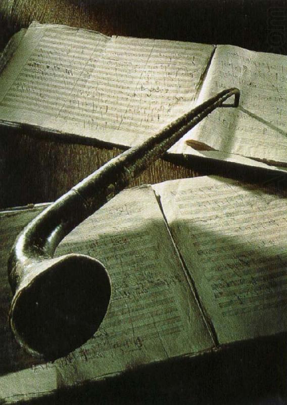 beethoven s ear trumpet lying on the manuscript of his eroica symphony, robert schumann